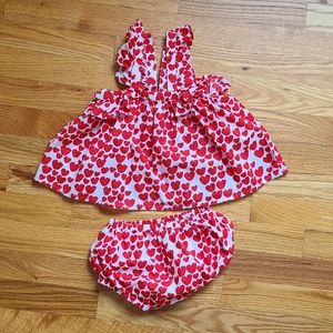 Stella McCartney Baby hearts top & bloomer set 24m